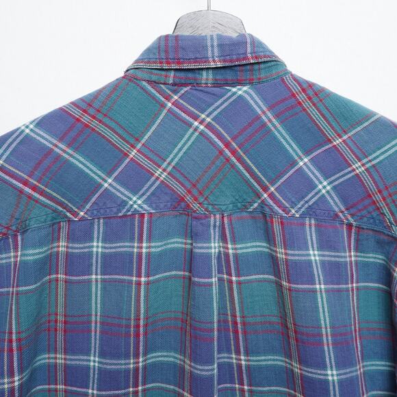 Midwest Traders Plaid Flannel Shirt Vintage Soft Worn-In Size M - Picture 5 of 9